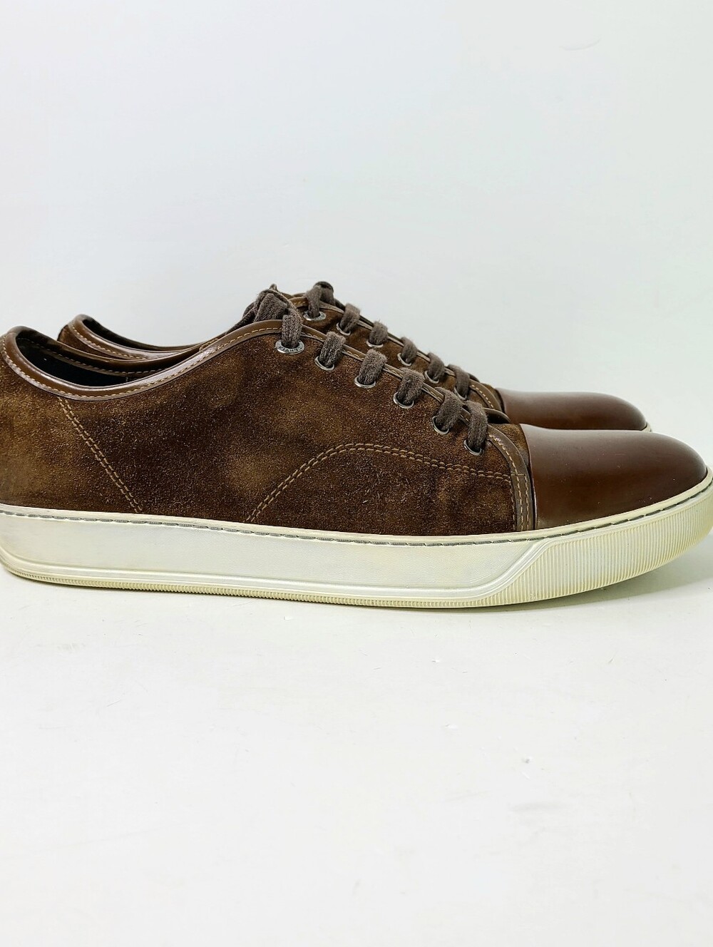 Lanvin DBB1 Low Top Dark Brown Sneakers